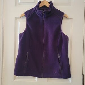 L.L. Bean Women's Medium Purple Fleece Vest